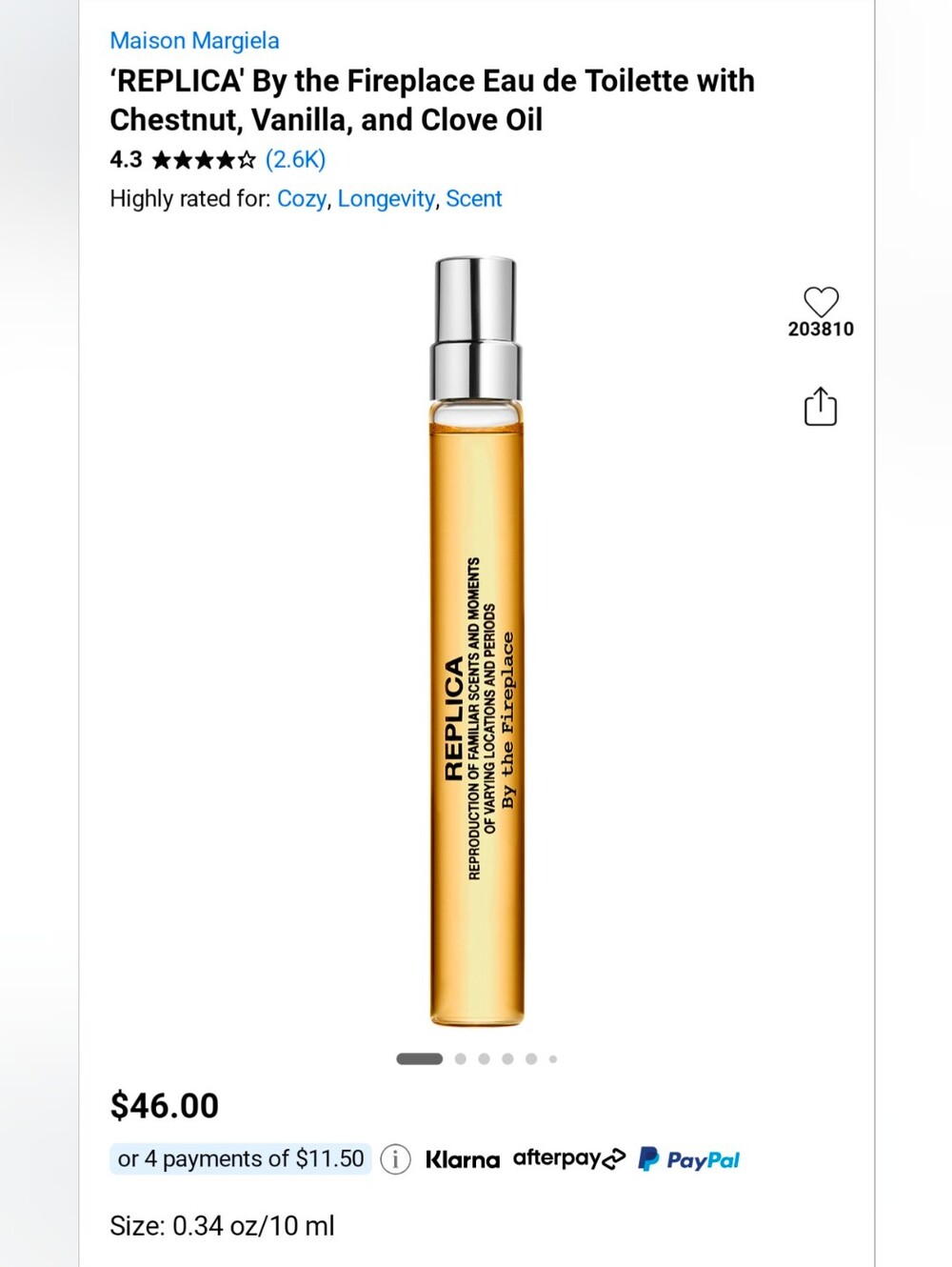 SALE! 🆕 MAISON MARGIELA - BY THE FIREPLACE 7ml NIB - Picture 2 of 4